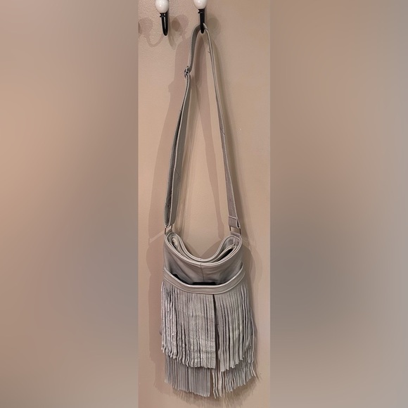 Fringe Shoulder Bag in Gray - Picture 2 of 5